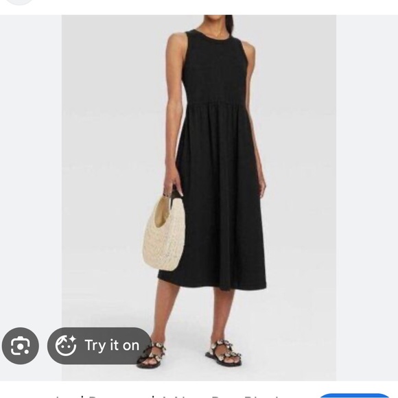 a new day Dresses & Skirts - a new day Black Sleeveless Midi Dress Size Small